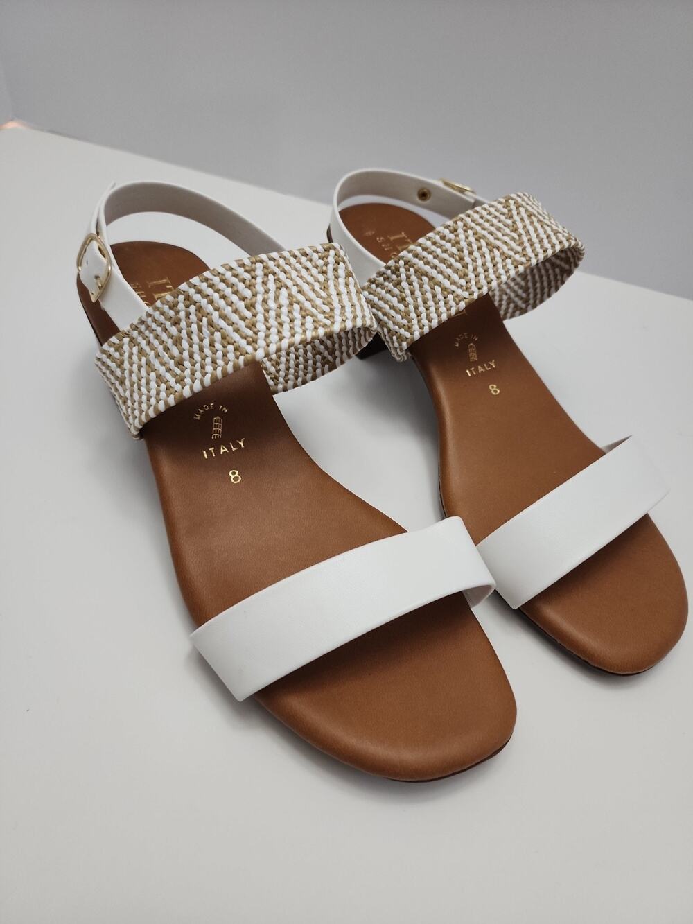 ITALIAN SHOEMAKERS 🇮🇹 Sandals Size 8 - INFAMOUS ALL MAN MADE IN ITALY